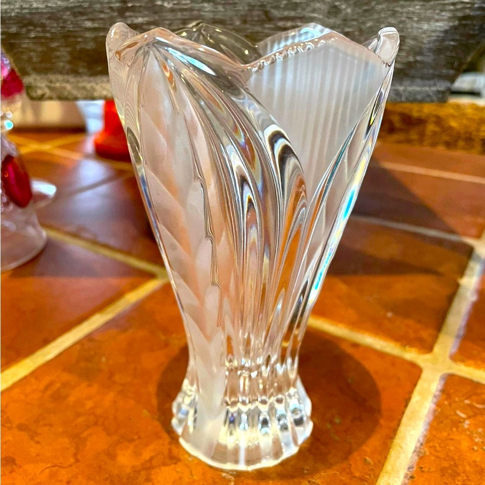 Mikasa etched Glass Bud Vase